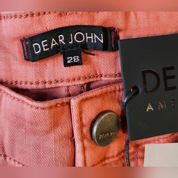 Dear John Women's American Classic Denim Shorts in Chalk Pink, Size 28 - Picture 10 of 12